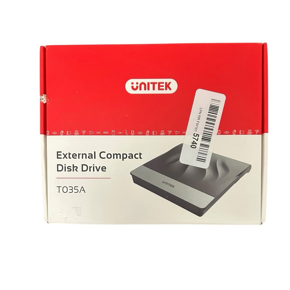 UNITEK T035A External CD DVD Drive Slim Portable USB 3.0 Type-C Reader Burner